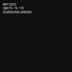 #0F100D - Gordons Green Color Image